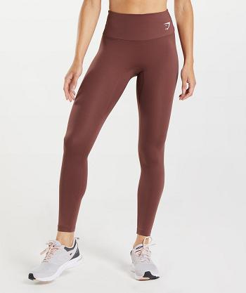 Dámské Legíny Gymshark Tréninková Růžové Hnědé | CZ 4073TCE